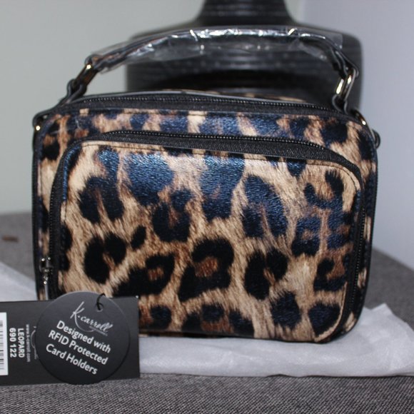 K. Carroll Handbags - K. Carroll Kelsey Crossbody/Satchel in Leopard Pattern Vegan Leather NWT